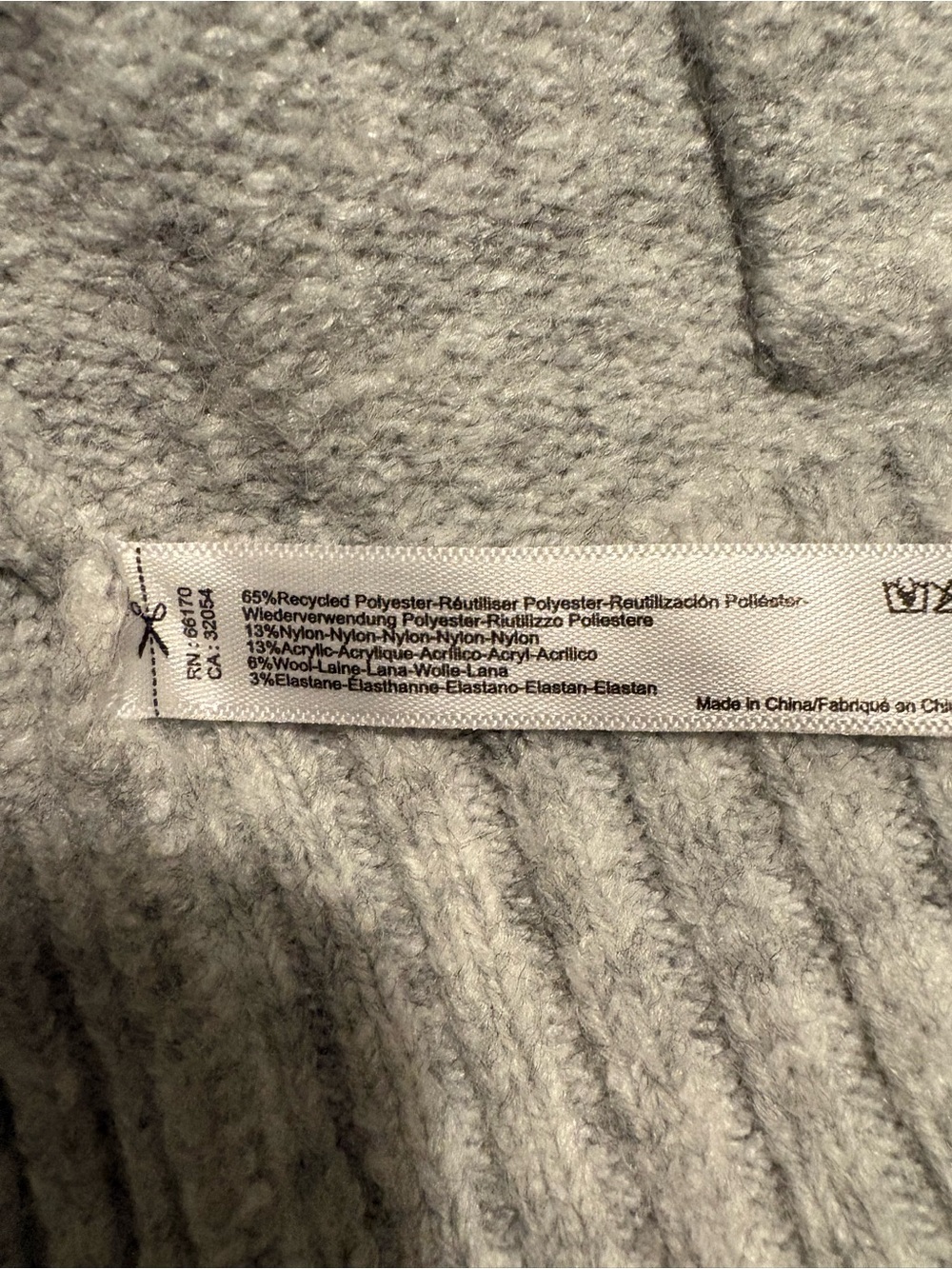 Anthropologie Grey Knit Open Front Cardigan with attachable Scarf - Picture 6 of 7